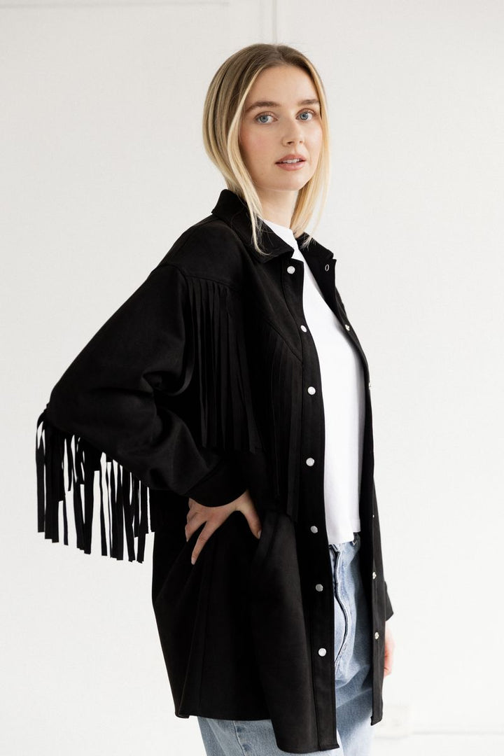 Black Fringe Jacket