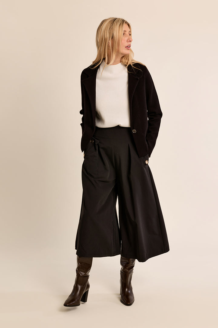 Crop Blazer Jacket- Black