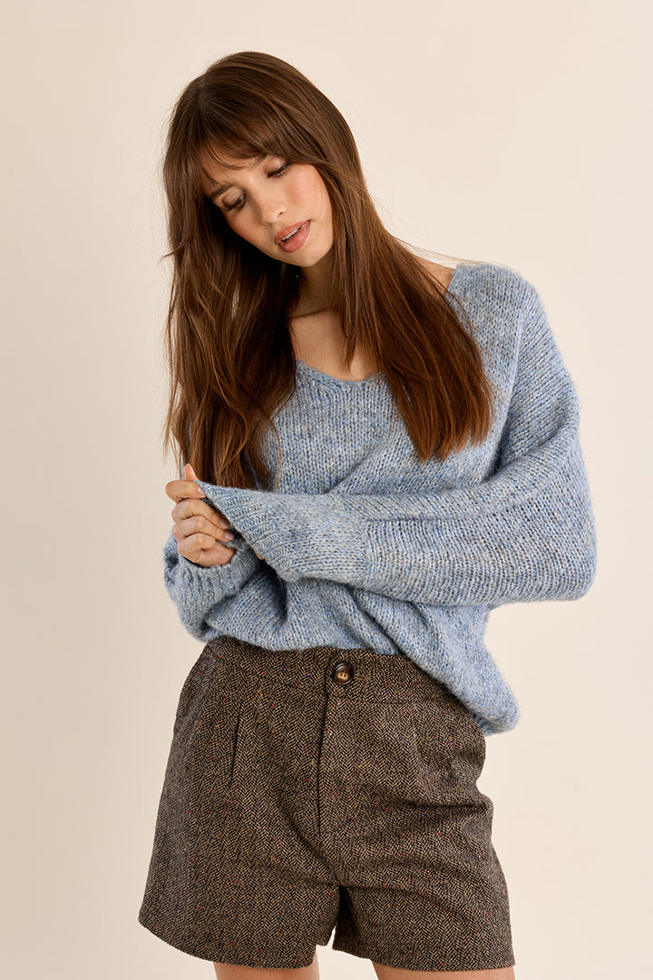 V-Neck Knit Sweater