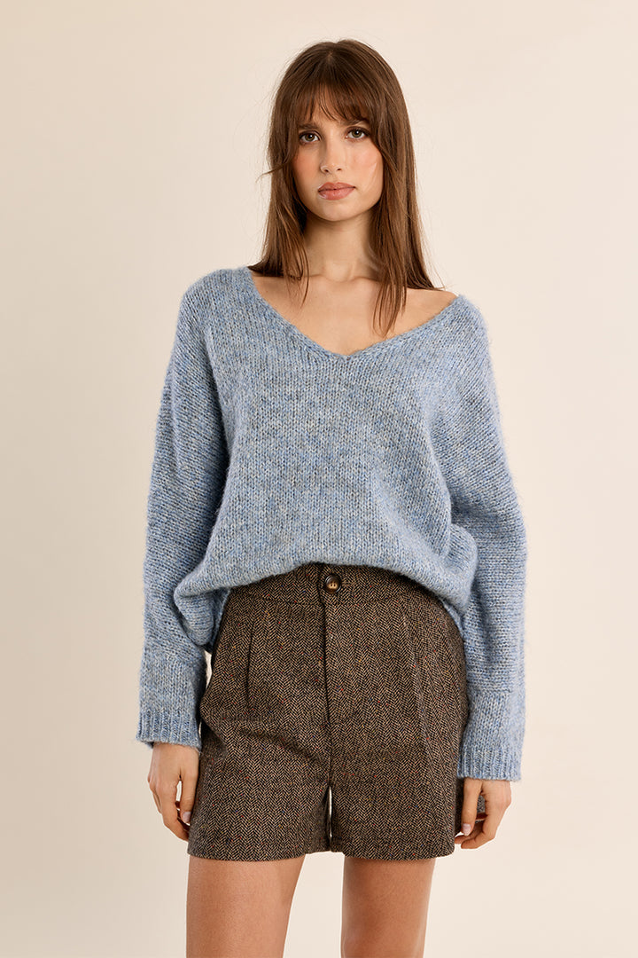 V-Neck Knit Sweater