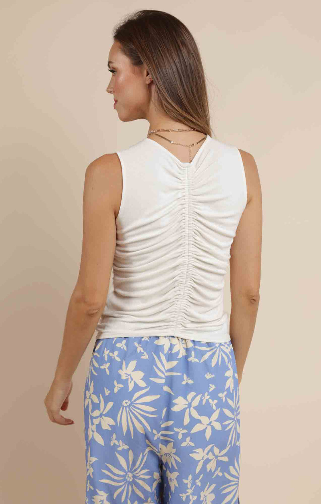 Daylight Ruched Keyhole Tank