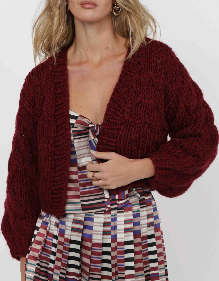 This & That Chunky Cardi - Wine