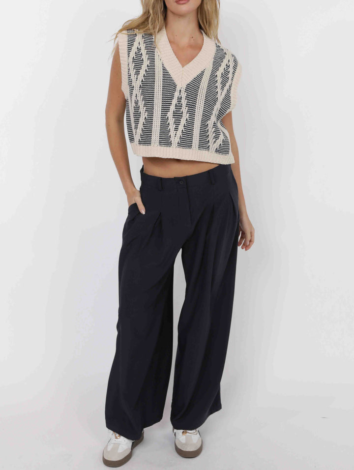 Macy Cable Knit Vest