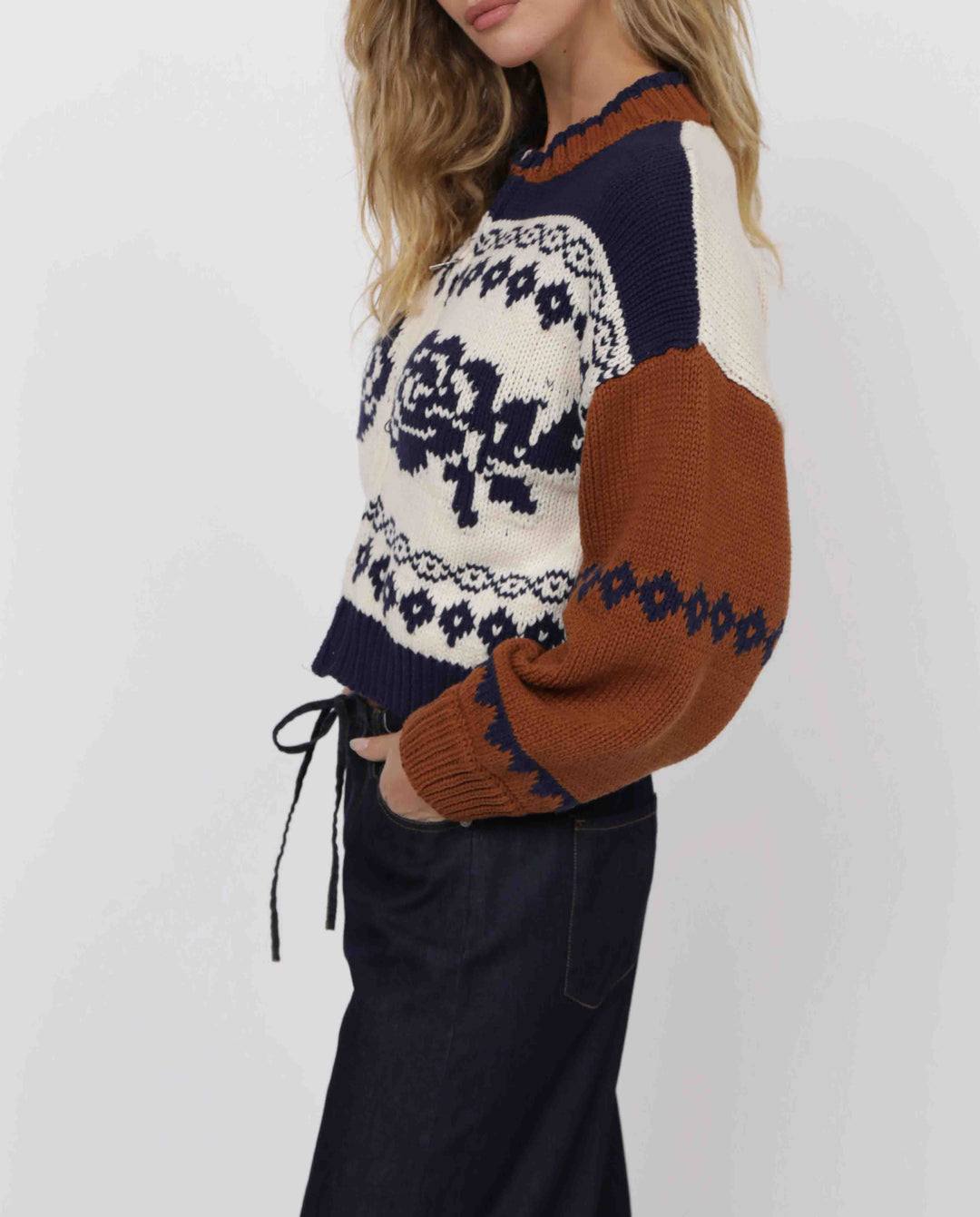 Sweet Rose Zip Sweater