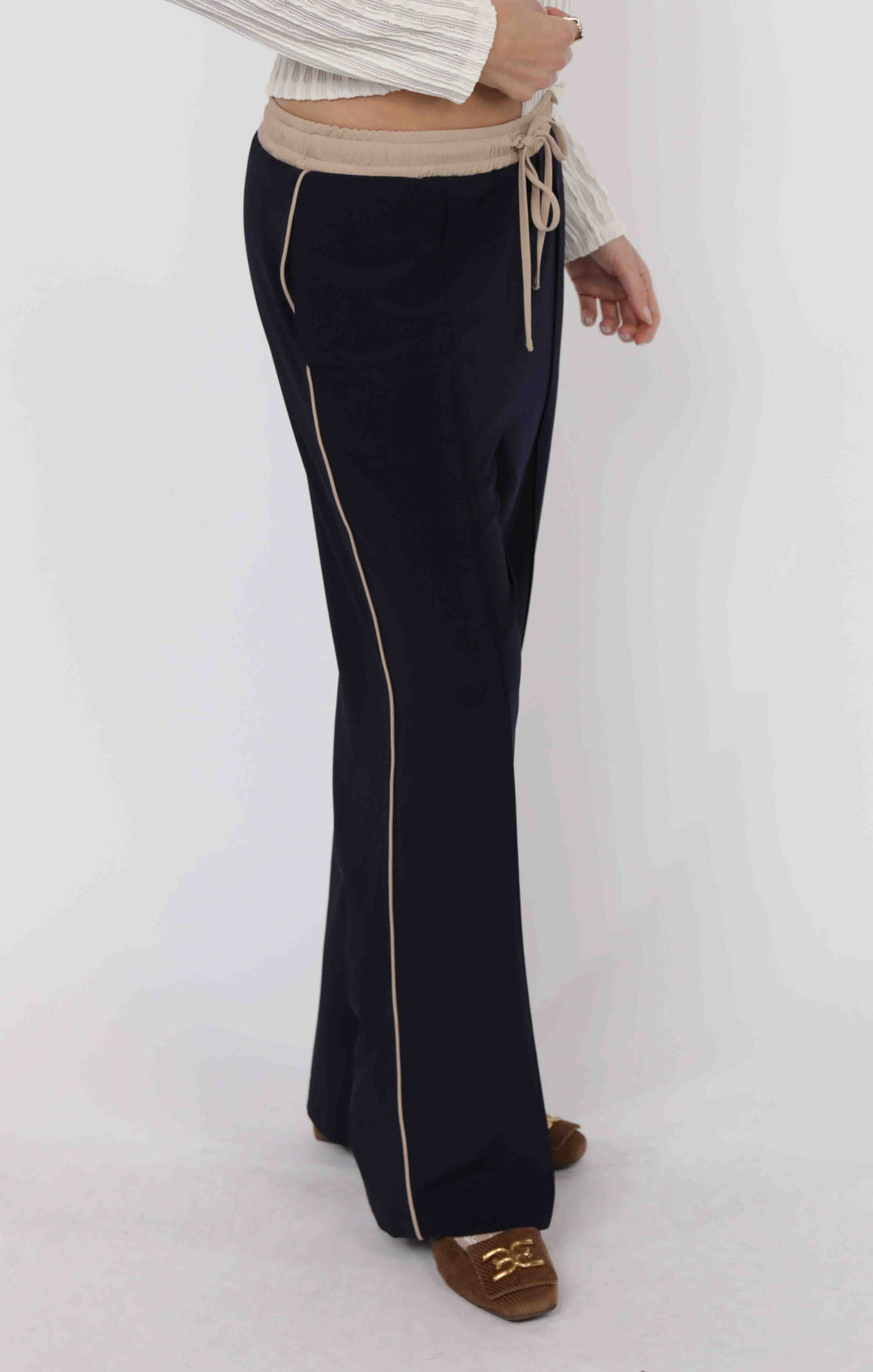 On Film Vintage Contrast Drawstring Pant