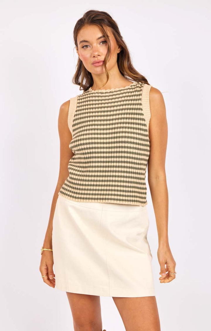 Mona Striped Sweater Tank