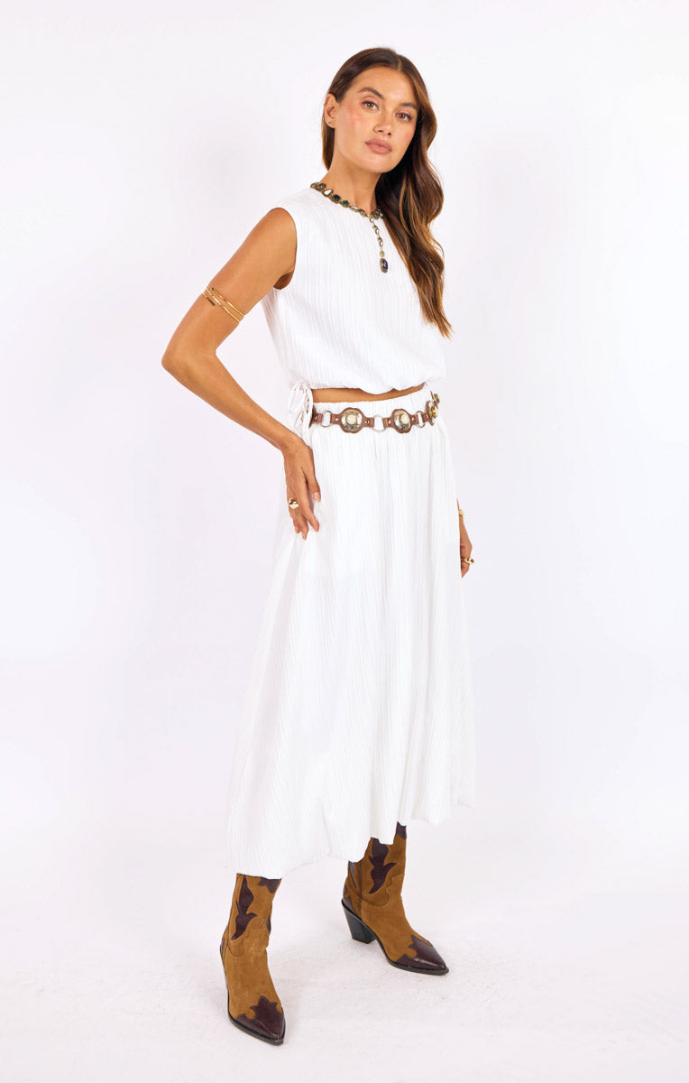 Deja Vu Bubble Maxi Skirt
