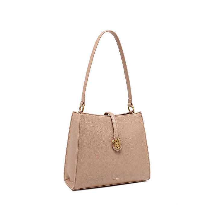 Lock Shoulder Bag - Latte