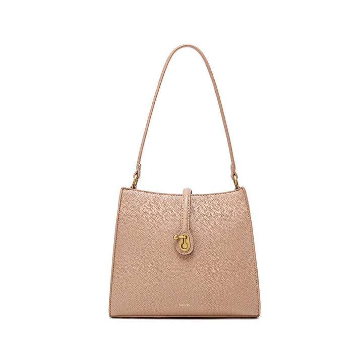 Lock Shoulder Bag - Latte