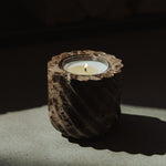 Brown Emperador Marble Refillable Candle