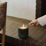 Emerald Green Marble Refillable Candle