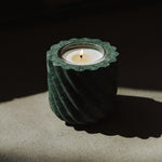 Emerald Green Marble Refillable Candle