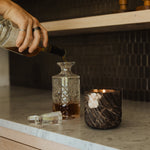 Brown Emperador Marble Refillable Candle