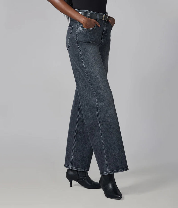 Colette High Rise Wide Leg Jeans - Grit Grey