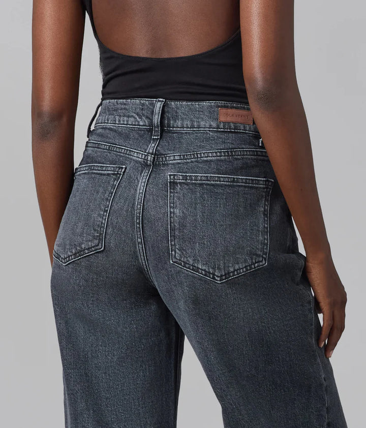 Colette High Rise Wide Leg Jeans - Grit Grey