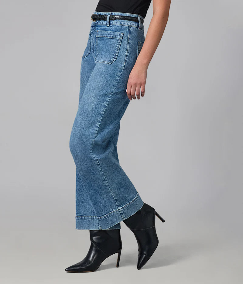 Colette High Rise Wide Leg Jeans - Morning Day Light