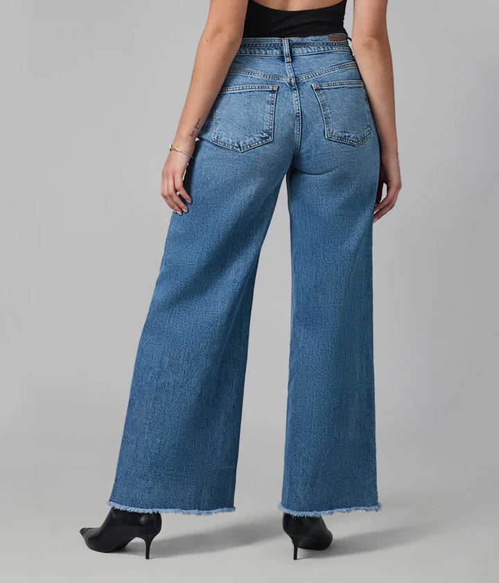 Milan Ultra High Rise Wide Leg Jeans - Divine Blue