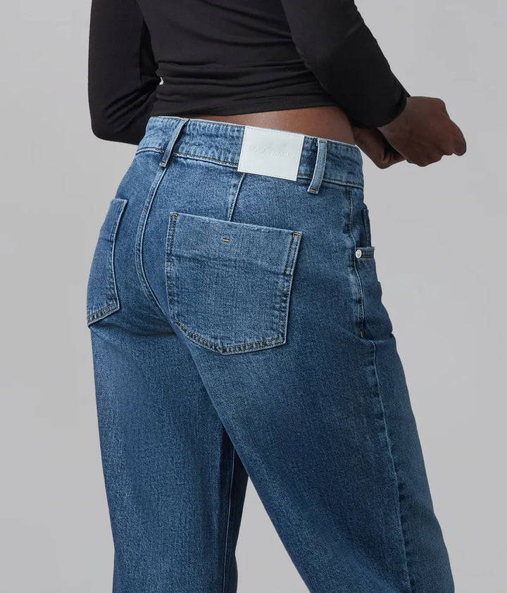 Miro Mid Rise Comfort Straight Jeans - Film Noir