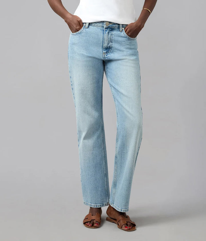 Denver High-Rise Straight Jeans- Whimsy Blue