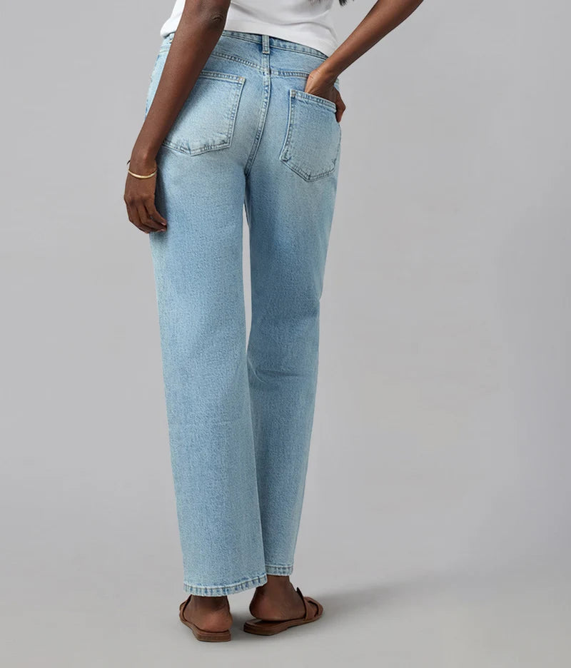 Denver High-Rise Straight Jeans- Whimsy Blue