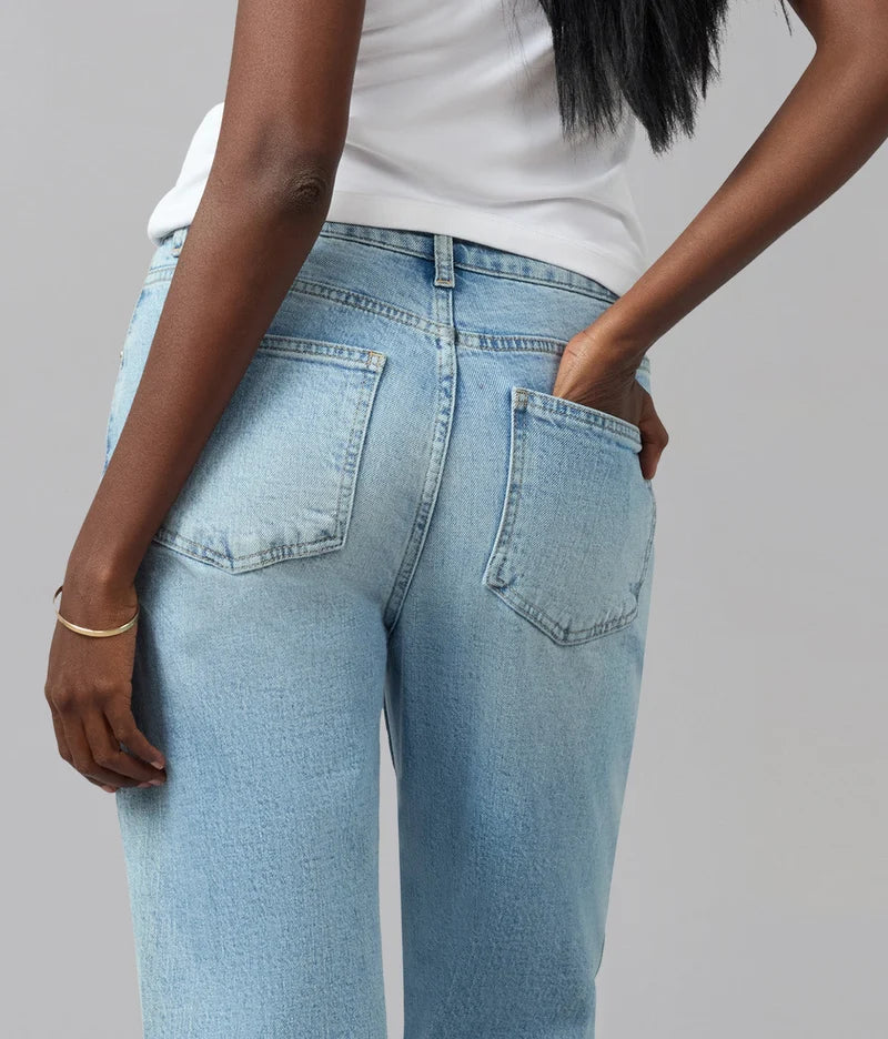 Denver High-Rise Straight Jeans- Whimsy Blue