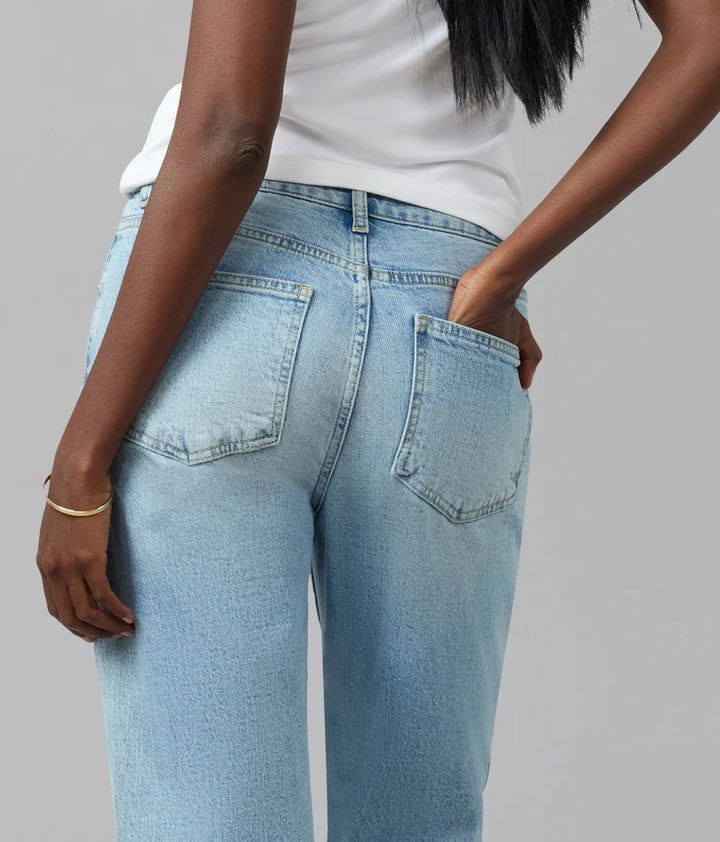 Denver High-Rise Straight Jeans- Whimsy Blue