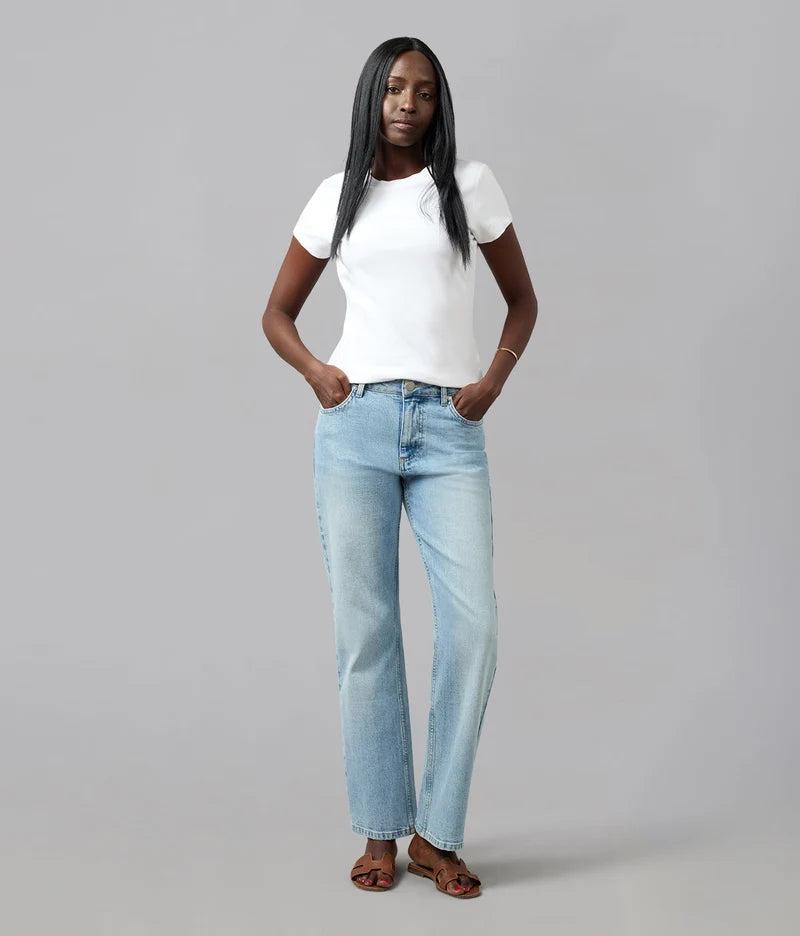 Denver High-Rise Straight Jeans- Whimsy Blue