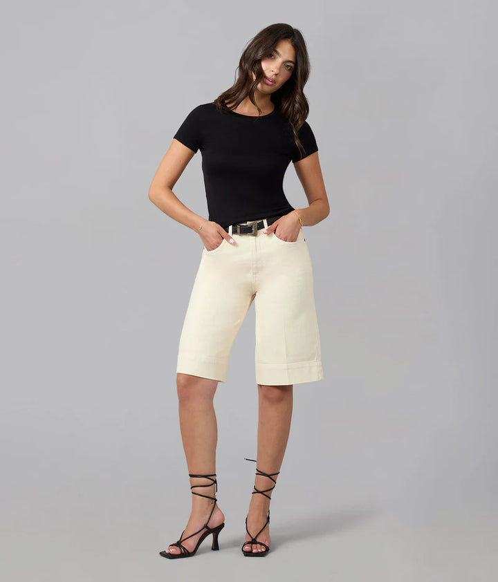High Rise gaucho Shorts- Raw