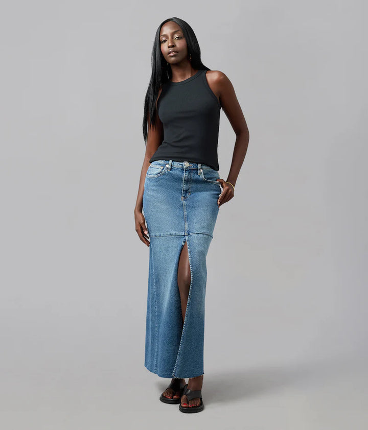 High Rise Maxi Skirt- Twighlight