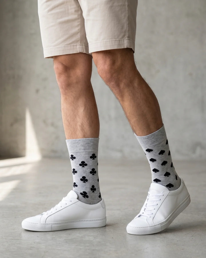 Men's Clubs & Spades Mismatched Socks