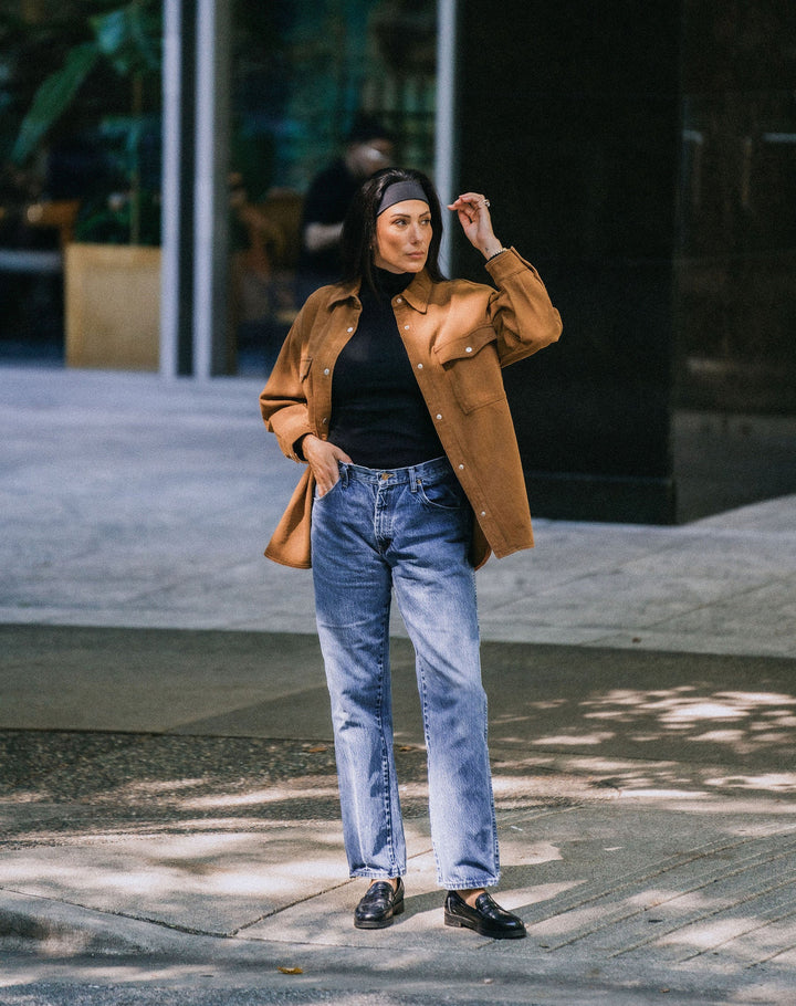 Shania Denim Twill Jacket - Chesnut