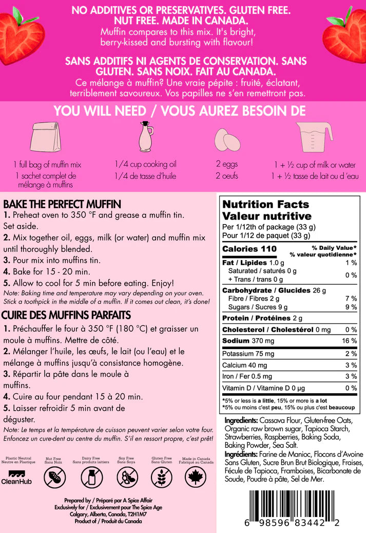 You Bake Me Blush Muffin Mix