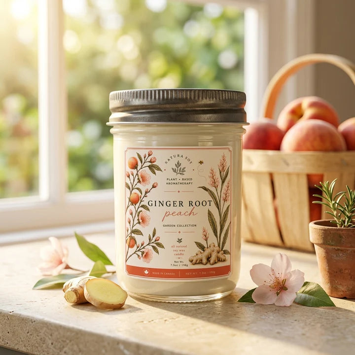 Ginger Root Peach Candle