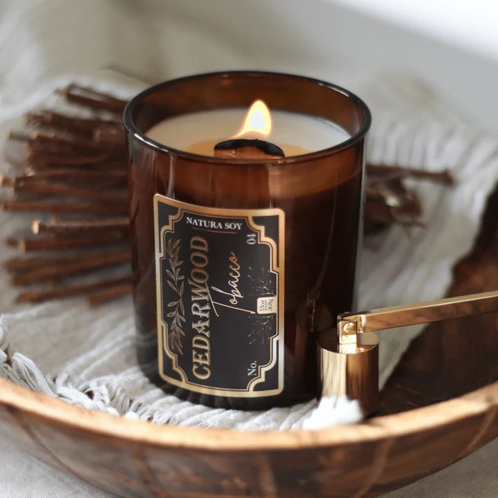Cedarwood and Tobacco Woodwick Candle