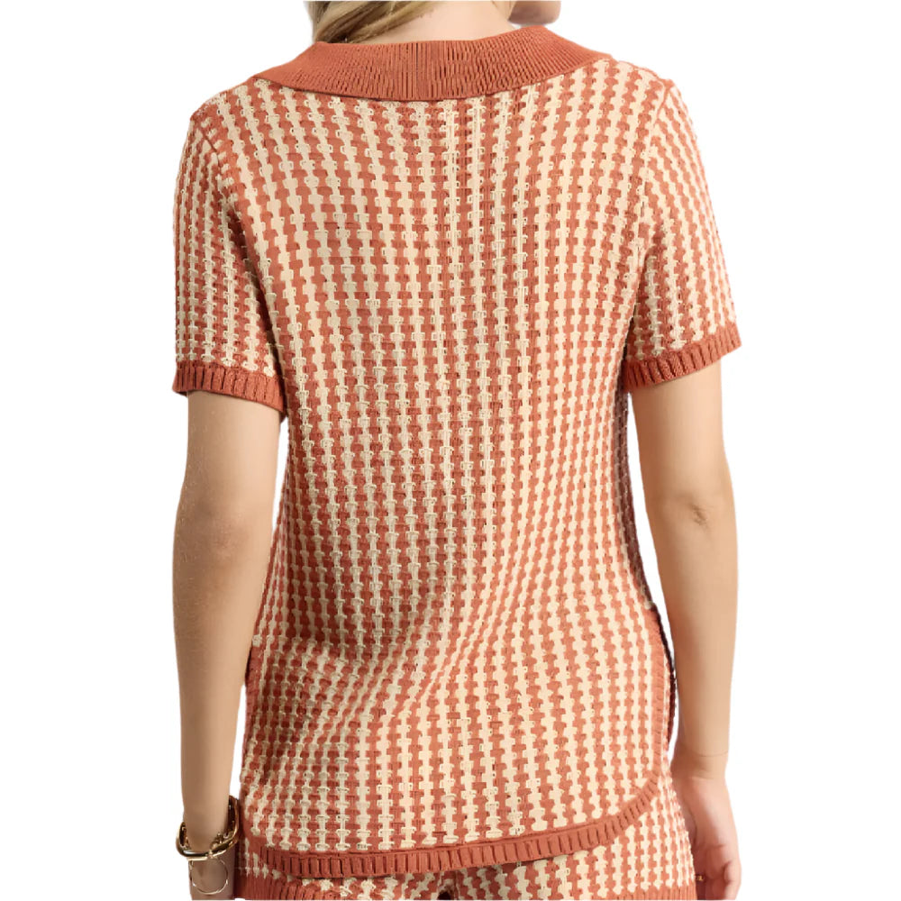 Through the Canyons Tie Front Sweater Tee