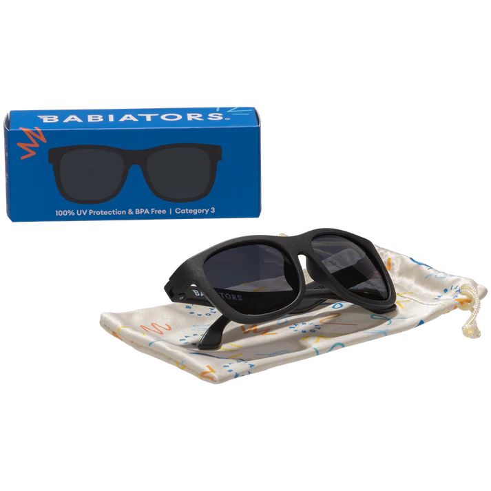 Babiators- Navigator Sunglasses: Jet Black/Smoke