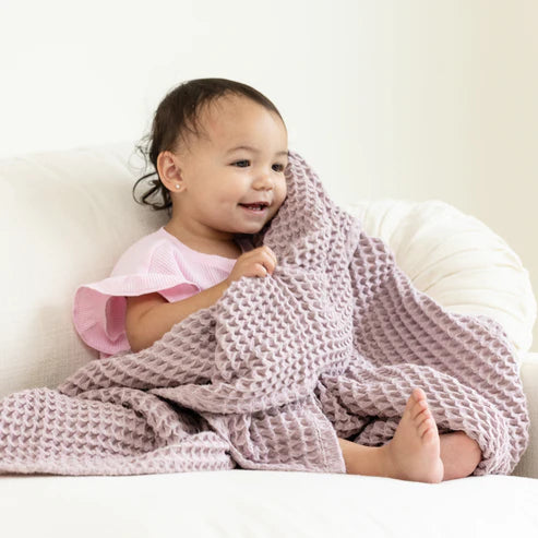 Orchid Waffle Baby Blanket