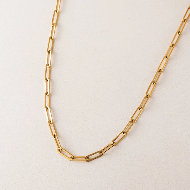 Bold Paperclip Gold Necklace