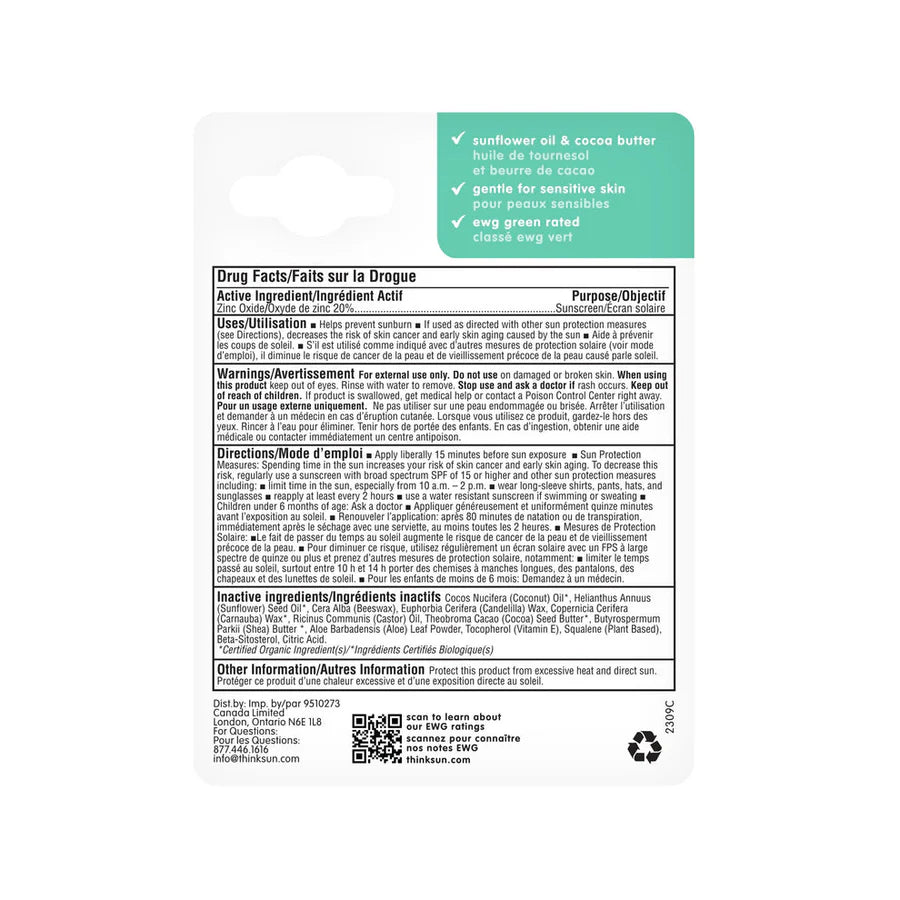 Kids Mineral Based Sunscreen Stick SPF 30