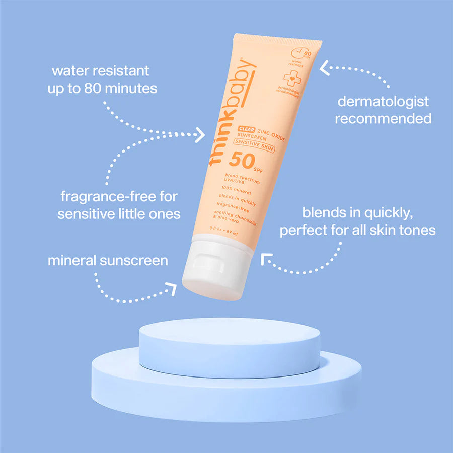 Baby SPF 50+ Baby Clear Zinc Sunscreen for Sensitive Skin