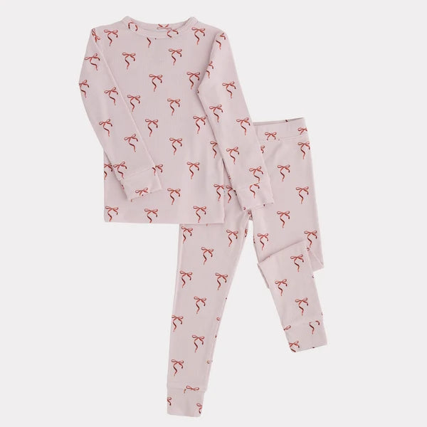 2 Piece Bamboo Set- Holiday Bows