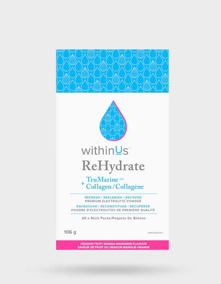 ReHydrate + TruMarine® Collagen Sticks - DRAGONFRUIT MANGO MANDARIN