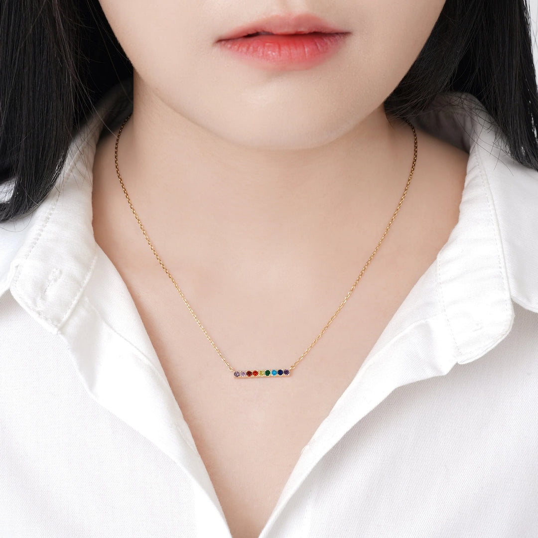 Pride Riot Bar Necklace- Gold