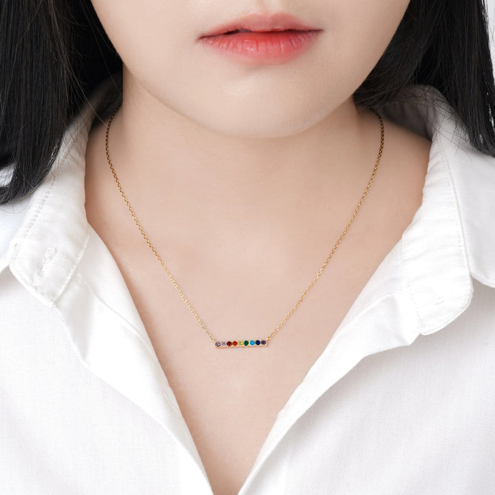 Pride Riot Bar Necklace- Gold