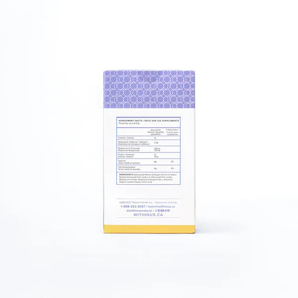 Magnesium L-Threonate + TruMarine® Collagen Sticks - LEMON