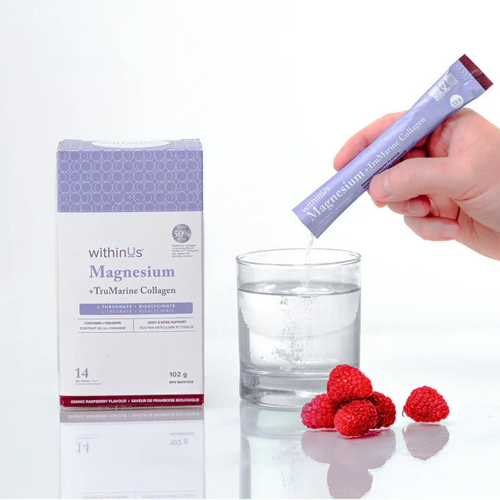 Magnesium L-Threonate + TruMarine® Collagen Sticks - RASPBERRY