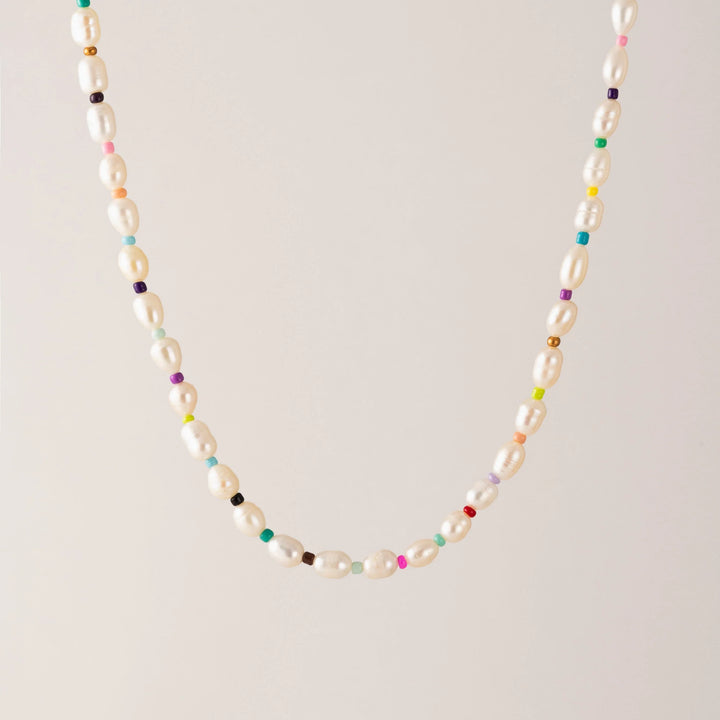 Rainbow Pearl Necklace
