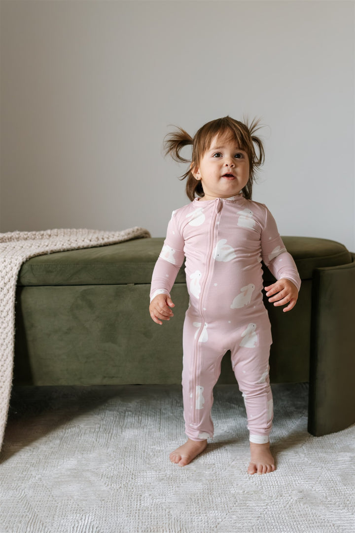 Some-Bunny Loves You Bamboo Footless Sleeper