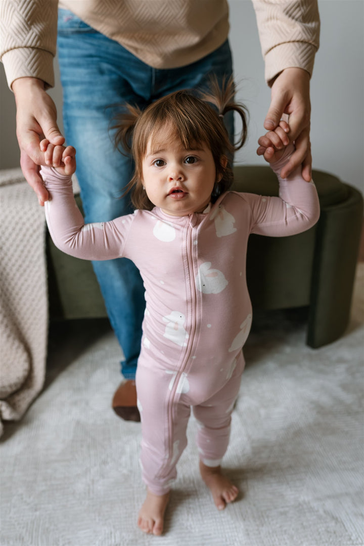 Some-Bunny Loves You Bamboo Footless Sleeper