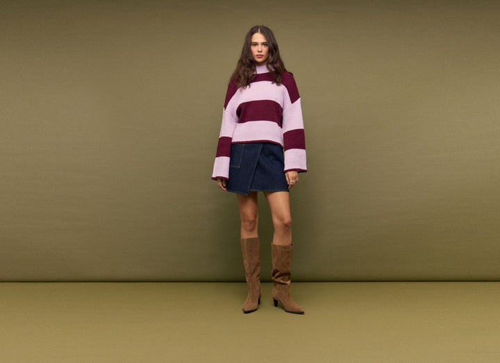 Freja Stripe Chunky Knit Sweater